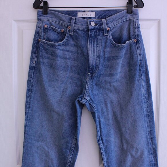 Trave Paloma 90's Straight Full Length Jeans Nowhere Near Classic Mid Wash - Picture 4 of 12